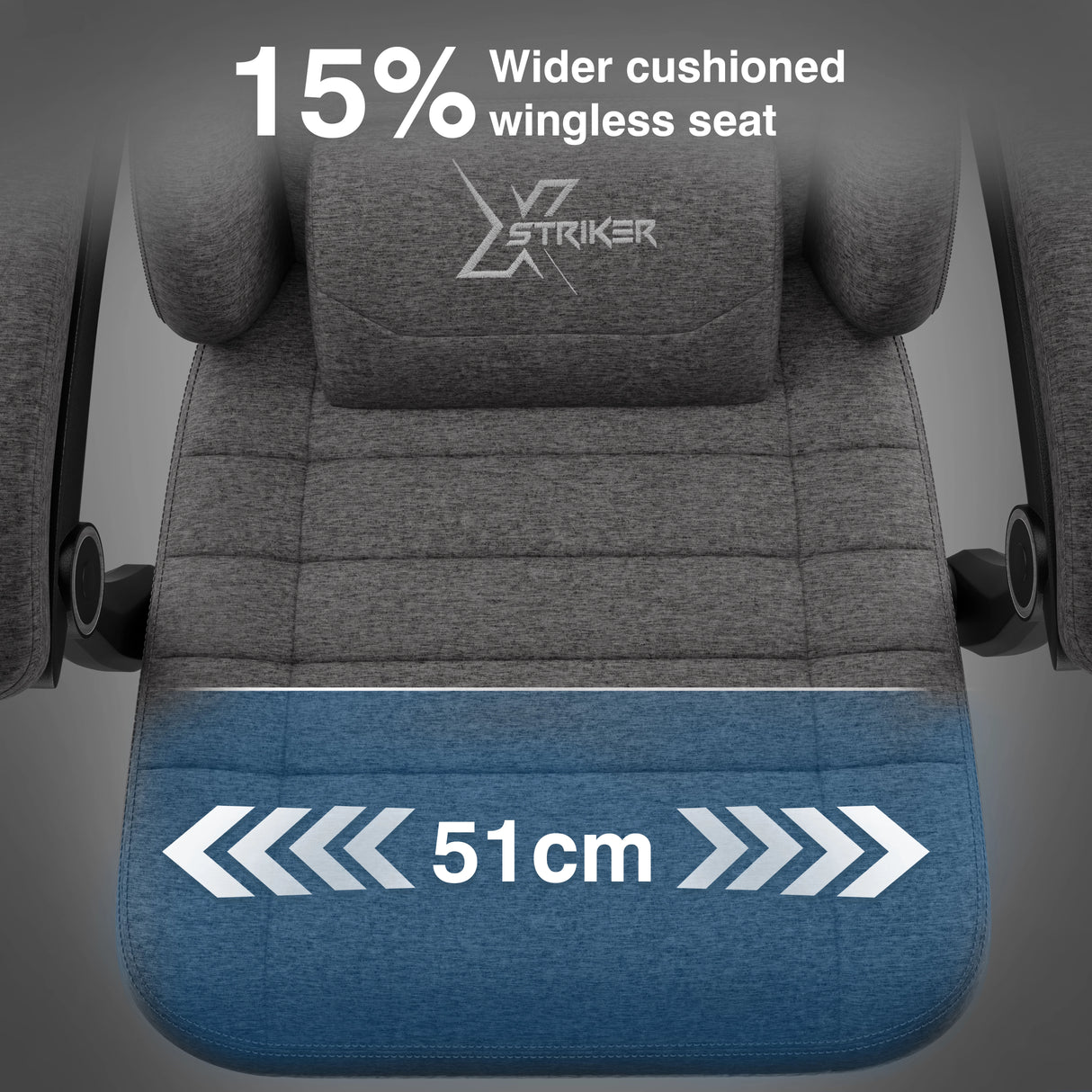 Xstriker Ergonomic Gaming Chair with Footrest & Thick Cushion Backrest