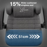 Xstriker Ergonomic Gaming Chair with Footrest & Thick Cushion Backrest