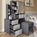 Dressing Table with Storage, Drawers and Mirror - Vanity Makeup Table