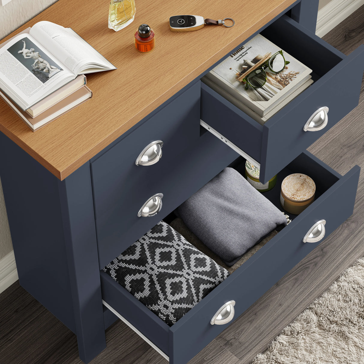 2 over 2 Chest of Drawers Bedroom - Chester Drawers