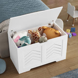 Toy Storage Box - Kids Storage Chest Blanket Box with Safety Hinges