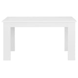 [White] straight-on front view of white painted 4 and 6 seater dining table