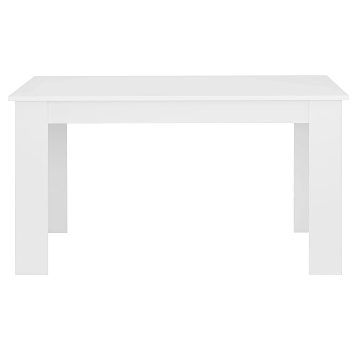 [White] straight-on front view of white painted 4 and 6 seater dining table