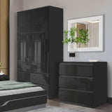 4 piece black bedroom furniture set modern and stylish complete bedroom solution