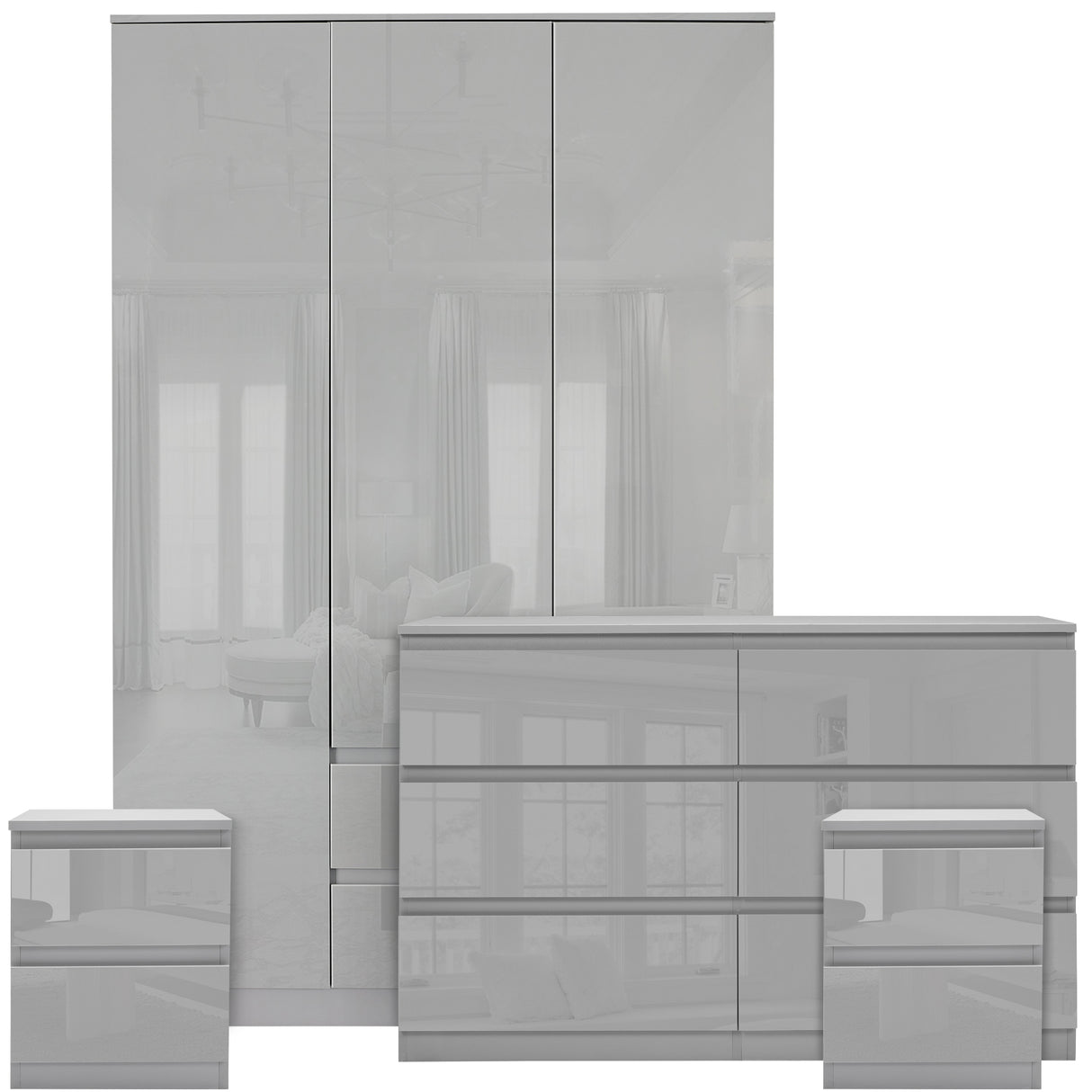 4 piece white bedroom furniture sets modern design for a clean and stylish bedroom