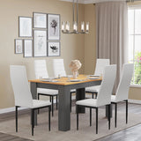 Grey & Pine 4-6 Seater Dining Table and Chairs Set