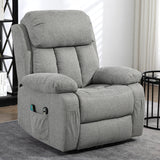 Fabric Recliner Chair With Heat And Massage - Armchair