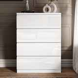 High Gloss 4 Drawer Chest of Drawers - Chester Drawers