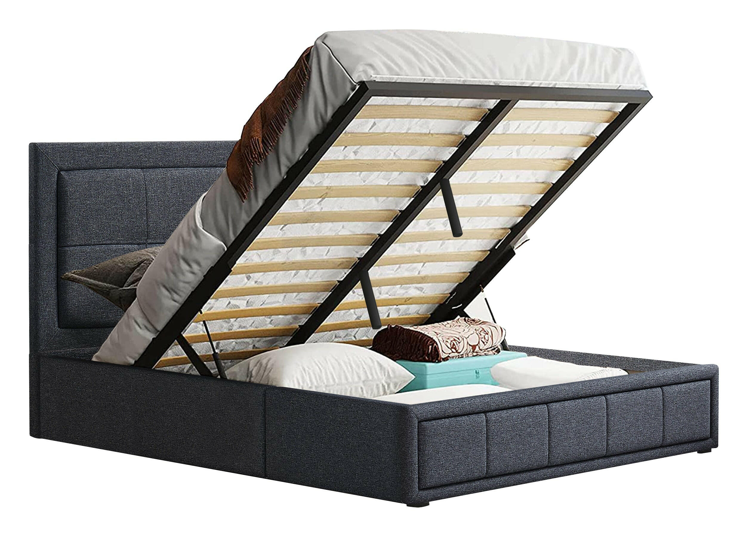 4ft small double ottoman bed with storage, stylish and practical space-saving solution.