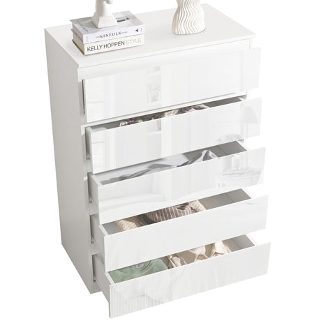 Stylish 5-drawer chest with ample storage space for your bedroom essentials.