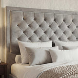 Cross Puffed Ottoman Storage Bed - Velvet Ottoman Bed Frame