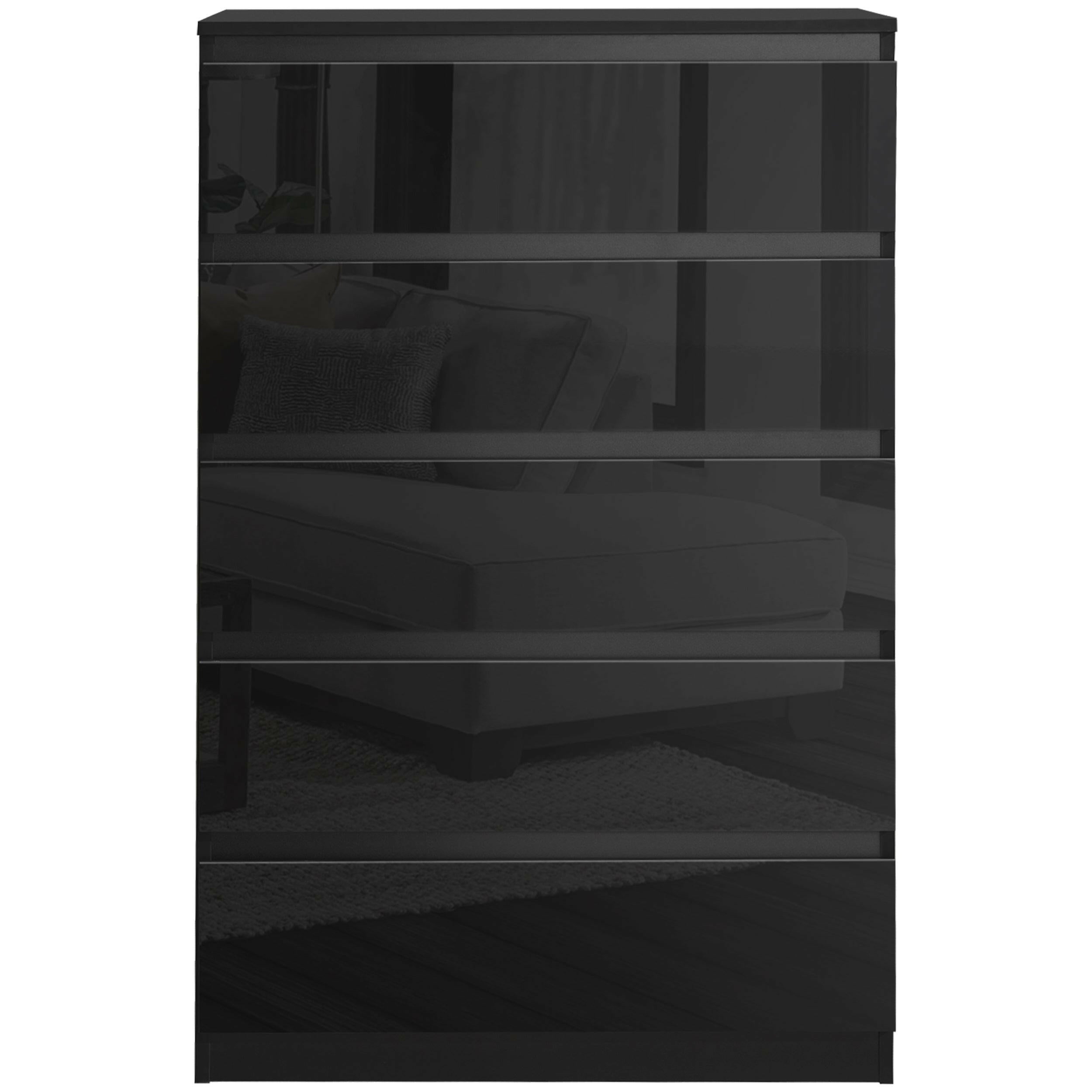 black chest of drawers