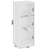 Bookcase Cube Storage Unit - Tall Narrow Bookshelf