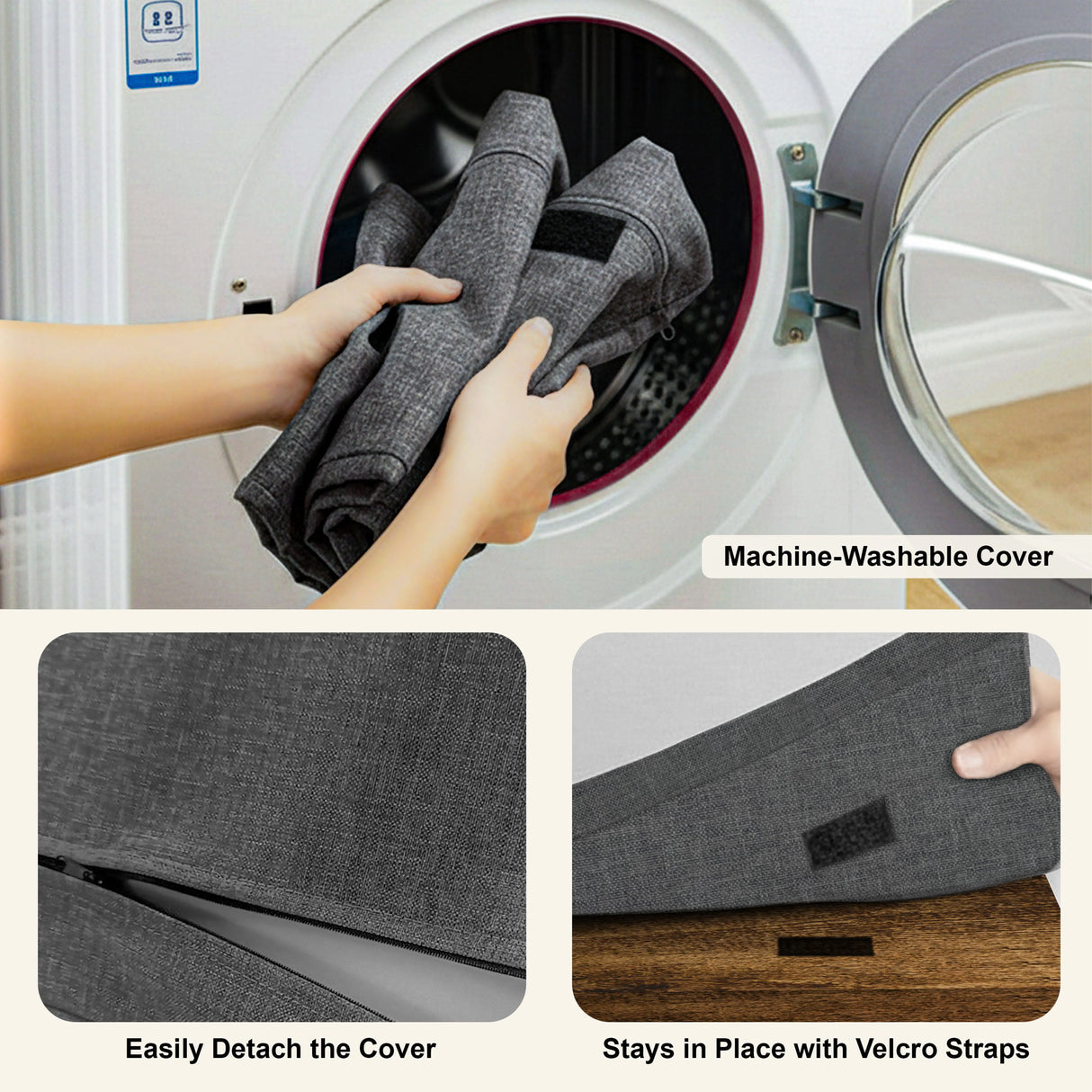 Hallway Shoe Storage Bench With Cushion & Adjustable Shelves