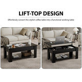 Lift top Coffee Table with Storage | Lift up Center Table 100cm Wide