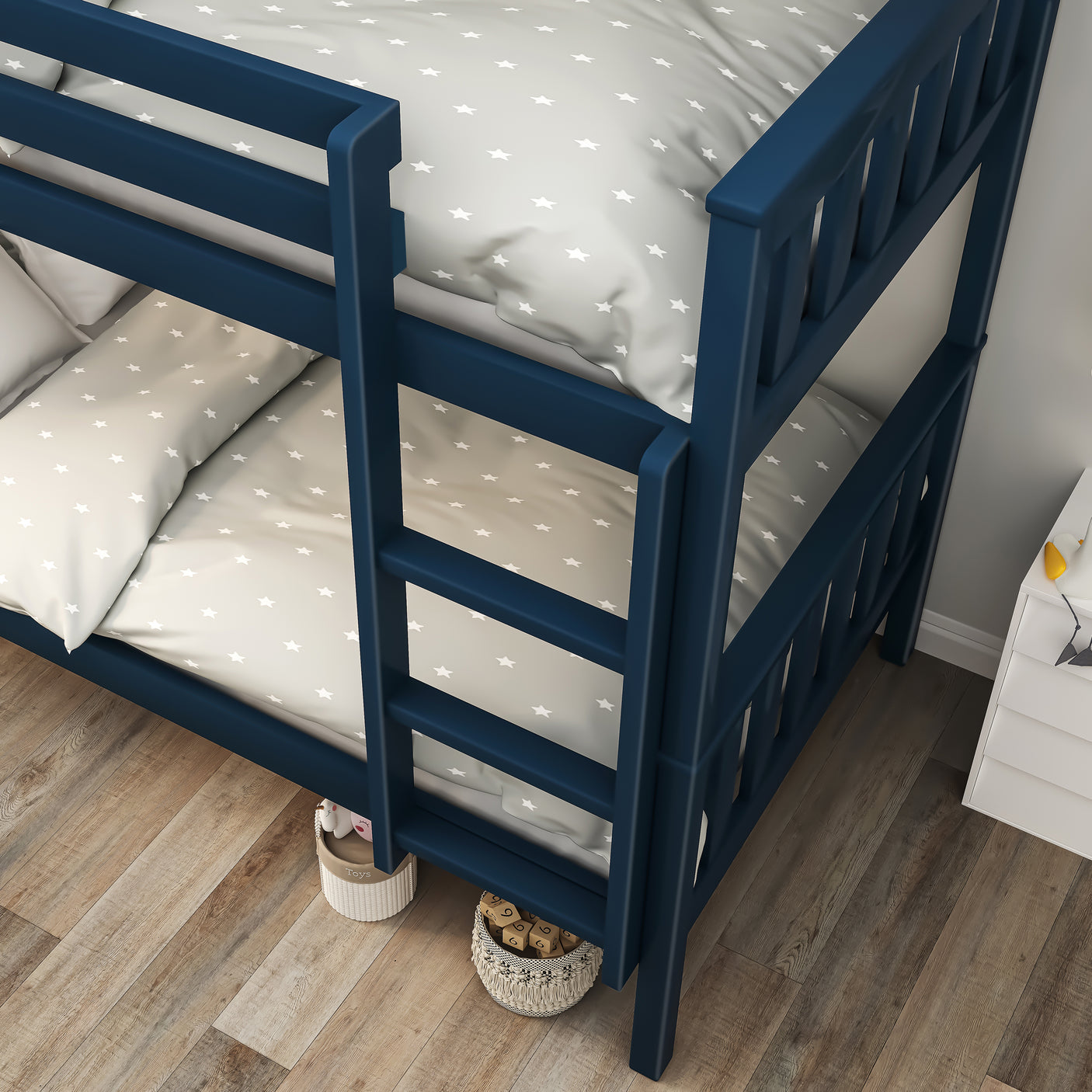 Double Bunk Bed Frame - Detachable Bunk Bed for Kids