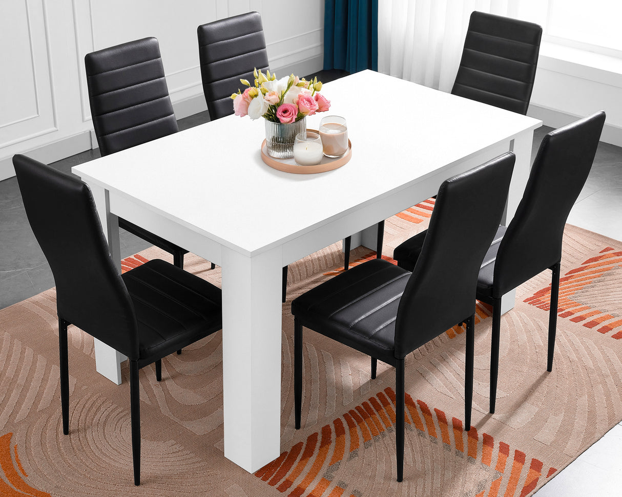 6 chairs dining table and chairs set, perfect for family meals and gatherings.