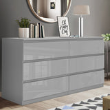 6 chest of drawers set with modern design for a stylish and organized bedroom