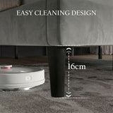 Velvet Double Bed Frame with Headboard Upholstered King Size Bed Frame