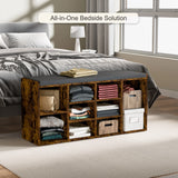 Hallway Shoe Storage Bench With Cushion & Adjustable Shelves
