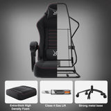 Xstriker Ergonomic Gaming Chair with Footrest & Thick Cushion Backrest