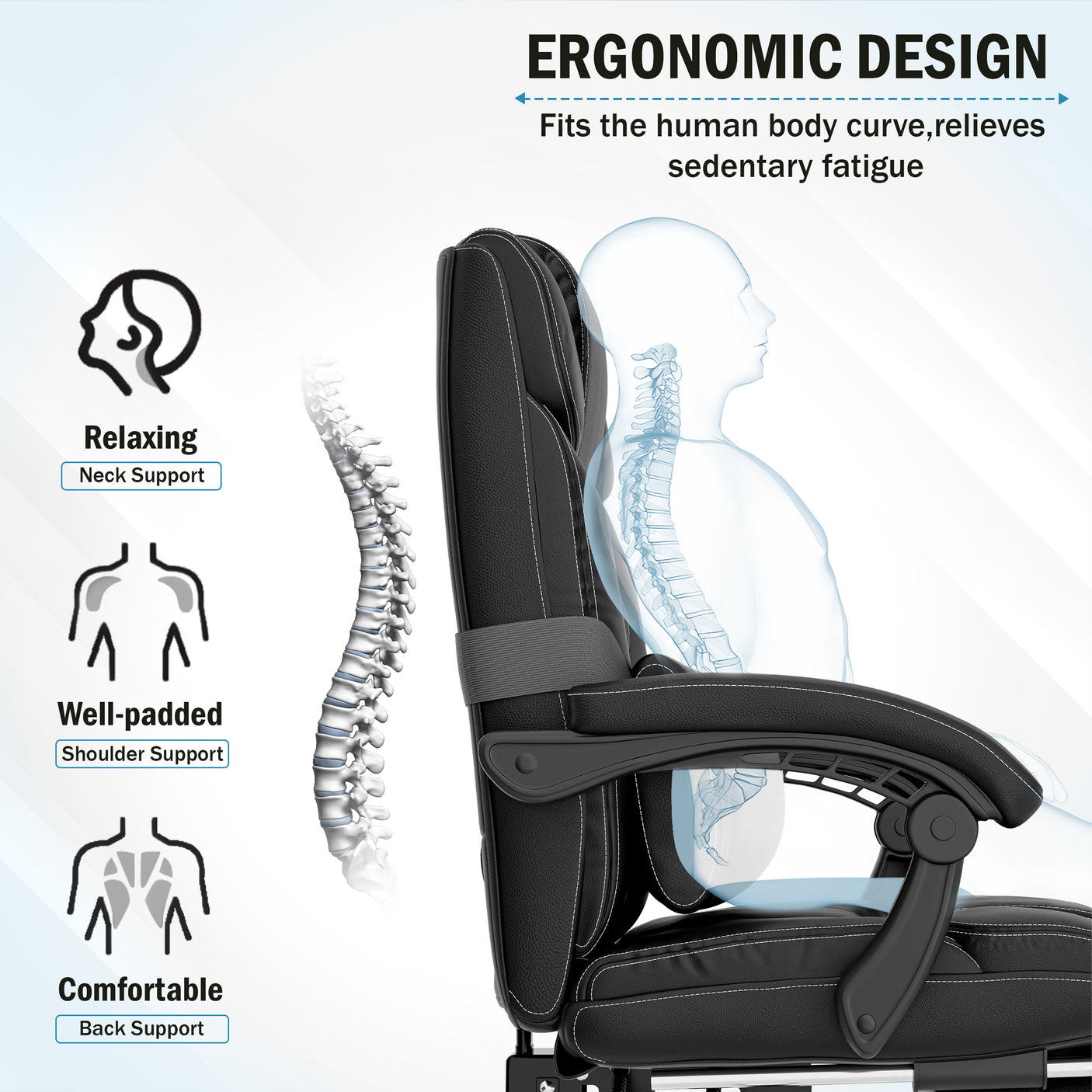 Premium Executive Office Chair - Reclining Swivel Chair
