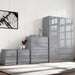 High Gloss 3 Wardrobe Bedroom Set with 4 Chest of Drawers & Nightstand