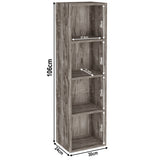 Bookcase Cube Storage Unit - Tall Narrow Bookshelf
