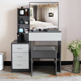 Dressing Table with Storage, Drawers and Mirror - Vanity Makeup Table