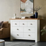 7 Drawer Wide Chest of Drawers - Large Bedroom Dresser