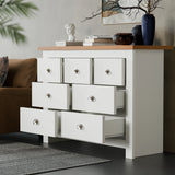 7 Drawer Wide Chest of Drawers - Large Bedroom Dresser