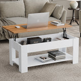 Lift top Coffee Table with Storage | Lift up Center Table 100cm Wide