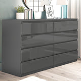 Blisswood High Gloss Dark Grey Chest of Drawers