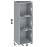Bookcase Cube Storage Unit - Tall Narrow Bookshelf