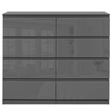 Blisswood High Gloss Dark Grey Chest of Drawers