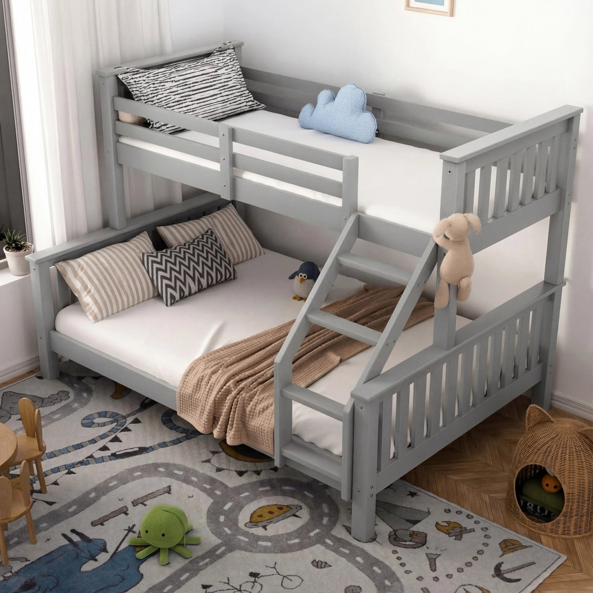 Triple Bunk Bed - Double Bunk Beds for Kids & Adults