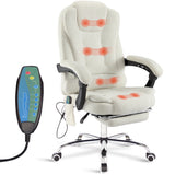 Ergonomic 8 Point Office Massage Chair | Recliner With Footrest