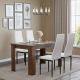 Rustic Finish 4-6 Seater Dining Table and Chairs Set