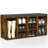 Shoe Storage Bench with Cushion - Shoe Rack Cabinet Hallway
