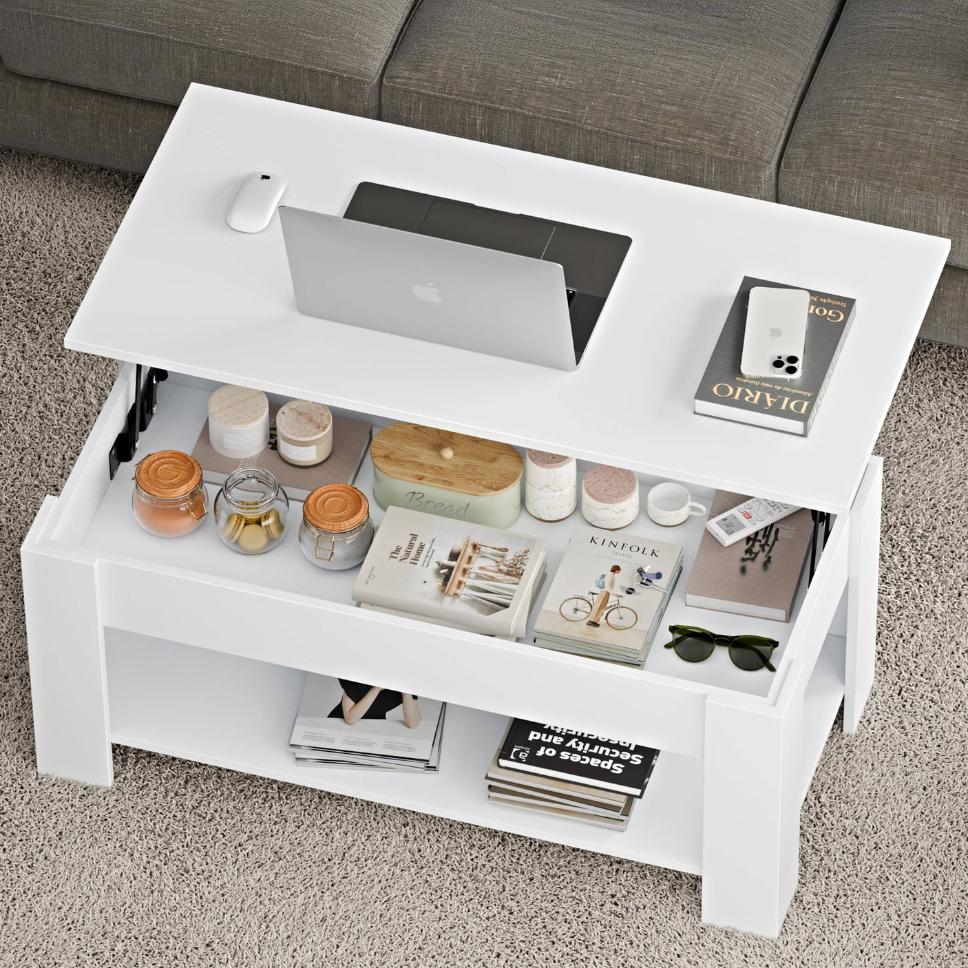 Blisswood Lift Up Modern Coffee Table with Storage