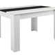 Black and white dining table with a stylish design, perfect for modern and minimalist spaces.