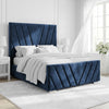 Luxury V Design Ottoman Bed Frame - Velvet Ottoman Storage Bed