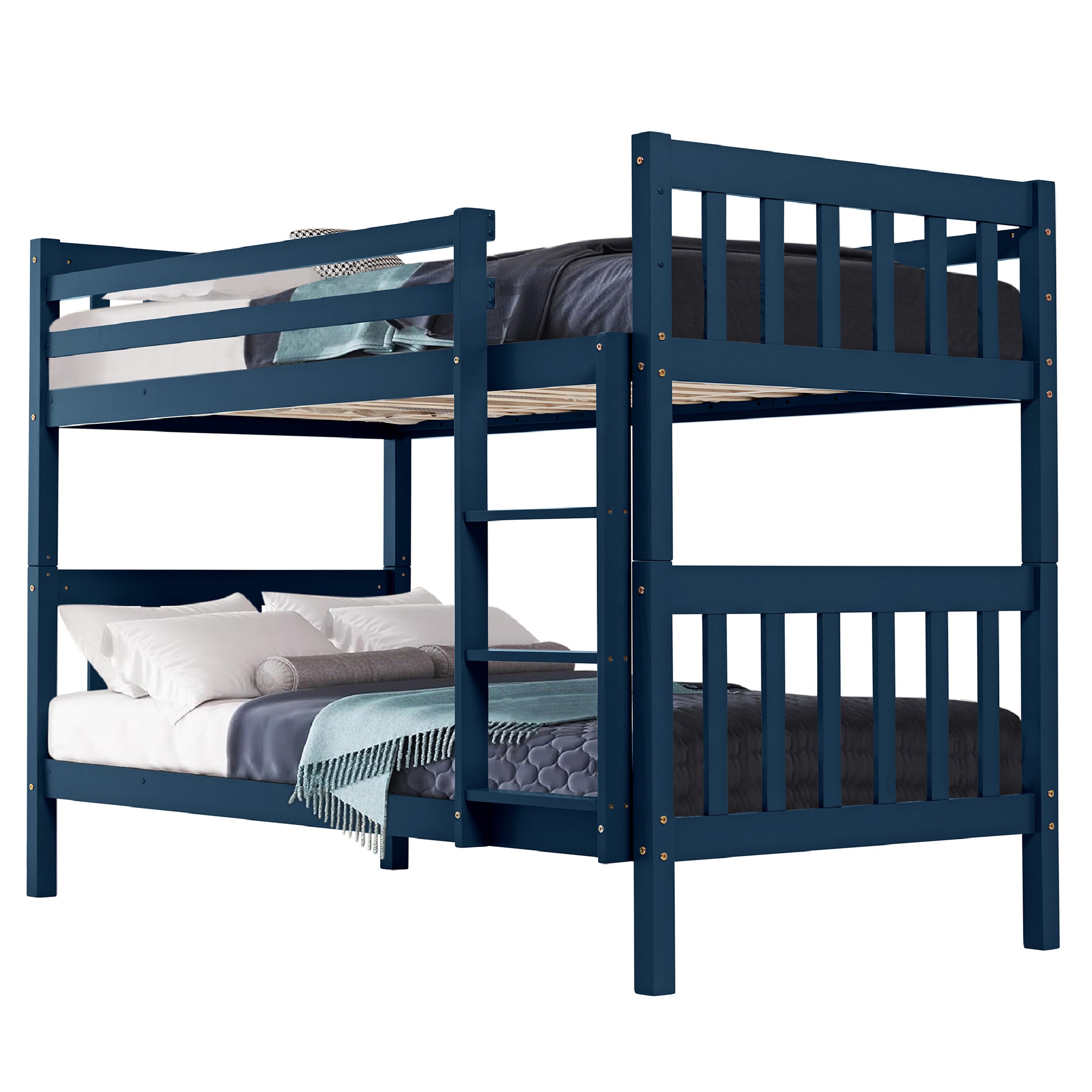 wooden bunk beds