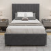 Blisswood Velvet Quilted Vertical Line Ottoman Storage Bed With Mattress