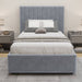 Blisswood Velvet Quilted Vertical Line Ottoman Storage Bed With Mattress