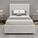 Blisswood Velvet Quilted Vertical Line Ottoman Storage Bed With Mattress