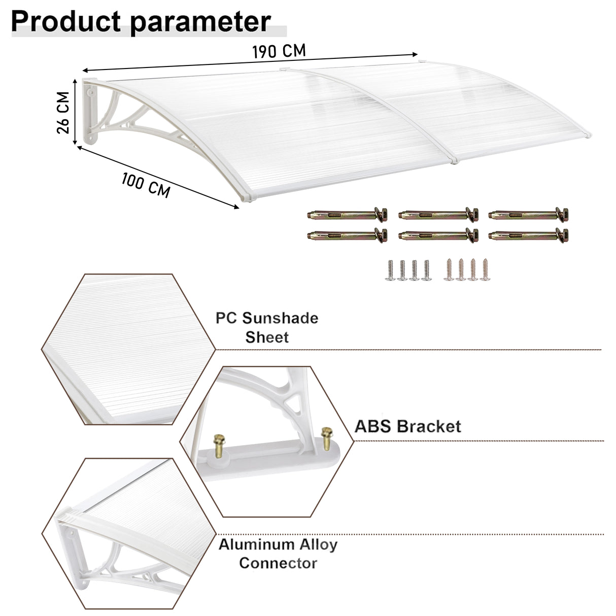 Waterproof Front Door Canopy