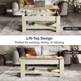 Lift top Coffee Table with Storage | Lift up Center Table 100cm Wide