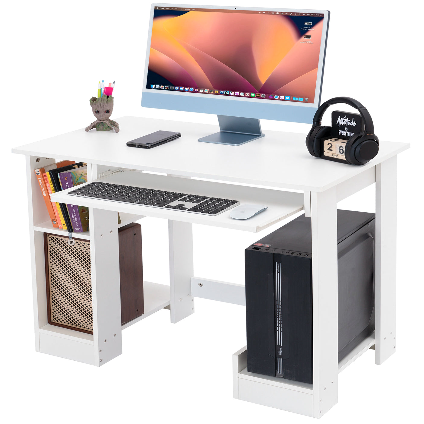 Blisswood Computer Desk With Keyboard Tray