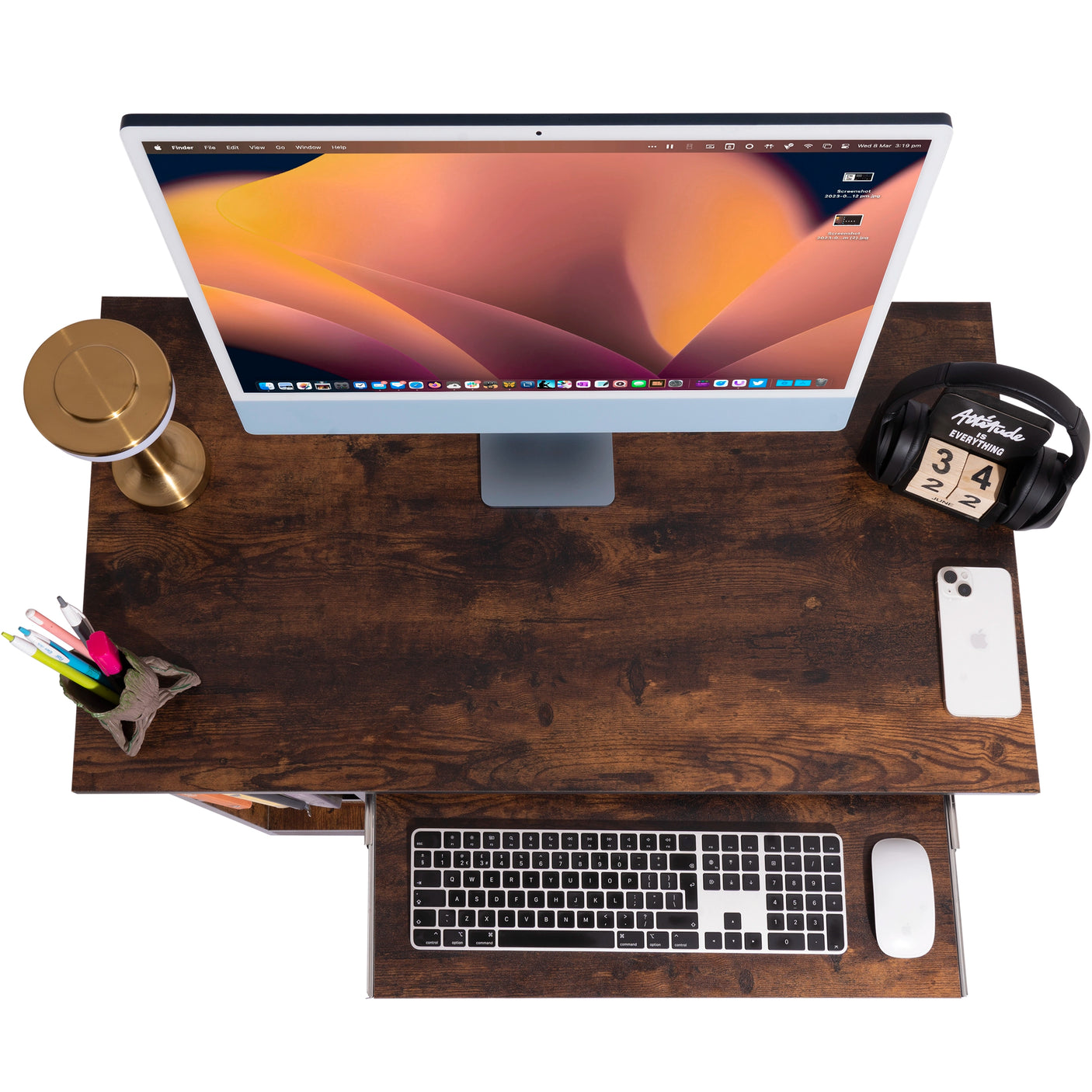 Blisswood Computer Desk With Keyboard Tray